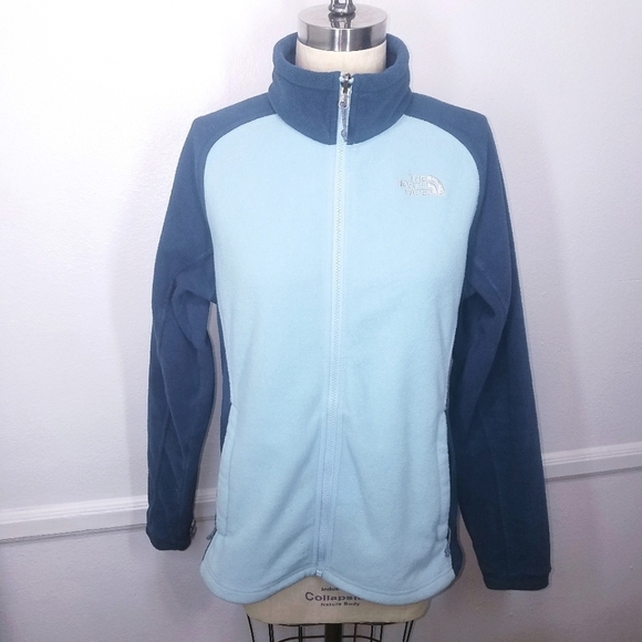 🌸 The North Face | Blue Contrast Quarter Zip Jacket L‎ - Picture 1 of 13